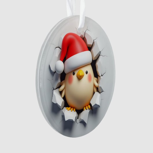 Cheerful Chick Holiday Breakout Ornament (Vorderseite)
