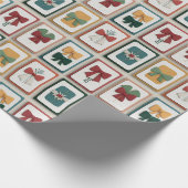 Cheerful Christmas Bow Illustration Geschenkpapier (Ecke)