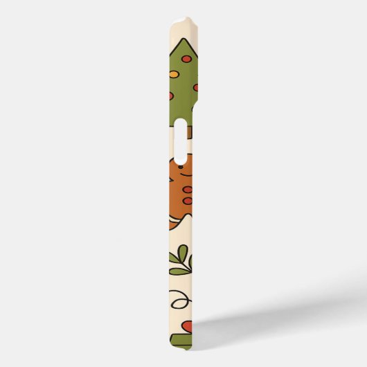 Cheerful Christmas Doodle Pattern Case-Mate iPhone Hülle (Rückseite / Rechts)