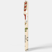 Cheerful Christmas Doodle Pattern Case-Mate iPhone Hülle (Rückseite / Links)