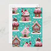 Cheerful Christmas gingerbread Feiertagspostkarte (Vorne/Hinten)