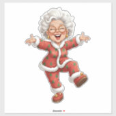Cheerful Christmas Grandma Holiday Celebrations Aufkleber (Blatt)