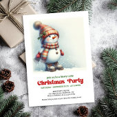 Cheerful Christmas snowman invite kids editable Einladung