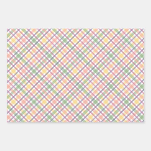 Cheerful Collection of Pink, Green & Yellow Geschenkpapier Set (Vorderseite)