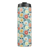 Cheerful Colorful Ditsy Floral Thermosbecher (Vorderseite)