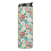 Cheerful Colorful Ditsy Floral Thermosbecher (Nach links gedreht)