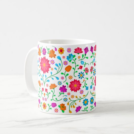 Cheerful colourful folk art pattern  kaffeetasse (Vorderseite Links)