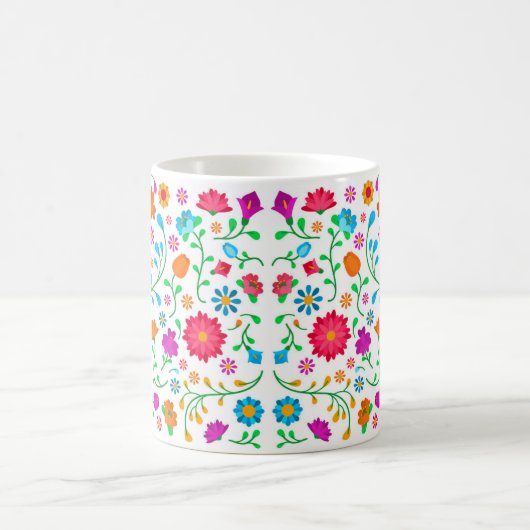 Cheerful colourful folk art pattern  kaffeetasse (Mittel)