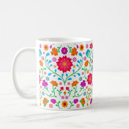Cheerful colourful folk art pattern  kaffeetasse