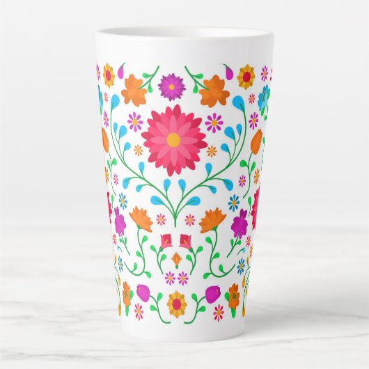 Cheerful colourful folk art pattern milchtasse (Vorderseite)