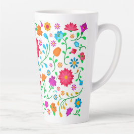 Cheerful colourful folk art pattern  milchtasse