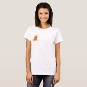 Cheerful Croissant Traveler with Suitcase T-Shirt (Vorne ganz)