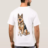 Cheerful Czechoslovakian Wolfdog Dog T-Shirt (Rückseite)
