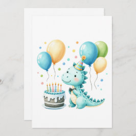 Cheerful Dinosaur Birthday Card Feiertagskarte