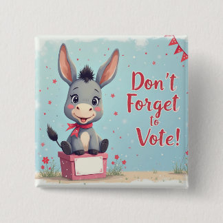 Cheerful Donkey Vote Reminder Button