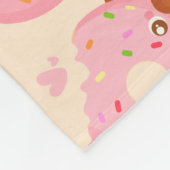 Cheerful Donut With Sprinkles Fleecedecke (Ecke)