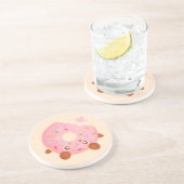 Cheerful Donut With Sprinkles Getränkeuntersetzer (Seite)