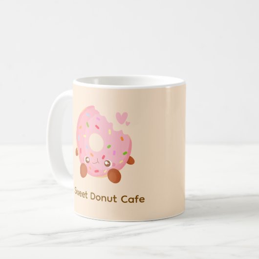 Cheerful Donut With Sprinkles Kaffeetasse (Vorderseite Links)