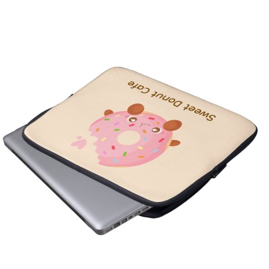 Cheerful Donut With Sprinkles Laptopschutzhülle (Vorne Knopf)