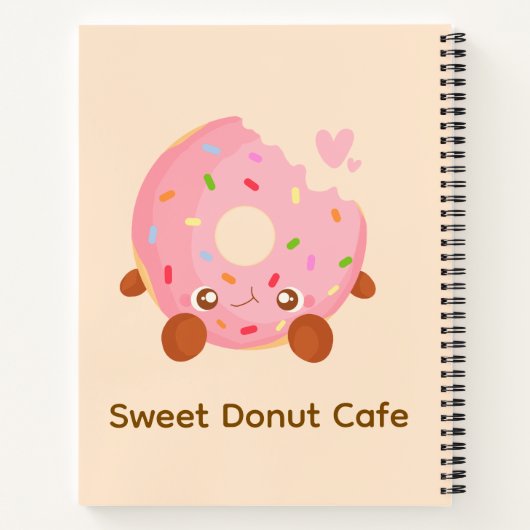 Cheerful Donut With Sprinkles Notizblock (Rückseite)