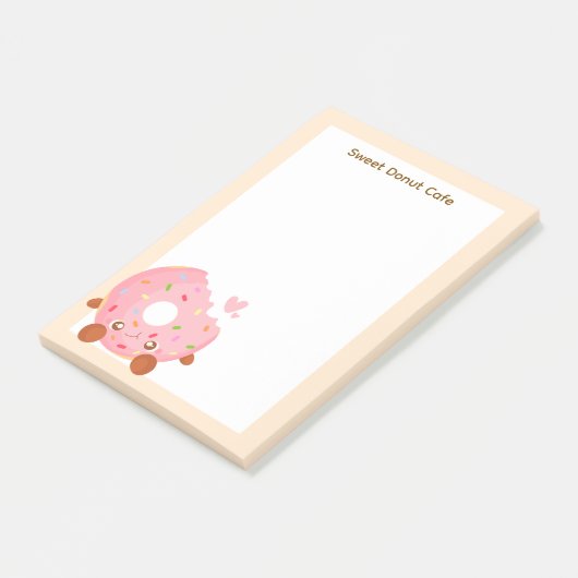 Cheerful Donut With Sprinkles Post-it Klebezettel (angewinkelt)