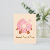Cheerful Donut With Sprinkles Postkarte (Stehend Vorderseite)