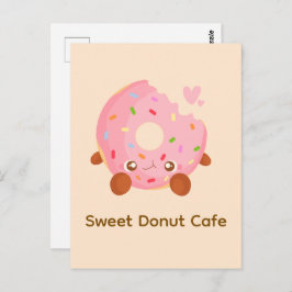 Cheerful Donut With Sprinkles Postkarte