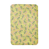  Cheerful Floral Pattern: Pink Flowers  Badematte (Vorderseite Vertikal)
