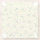  Cheerful Floral Pattern: Pink Flowers  Glasuntersetzer (Rückseite)
