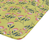  Cheerful Floral Pattern: Pink Flowers  Schneidebrett (Ecke)