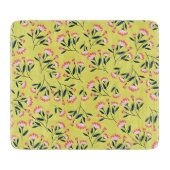  Cheerful Floral Pattern: Pink Flowers  Schneidebrett (Vorderseite)