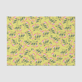  Cheerful Floral Pattern: Pink Flowers  Seidenpapier