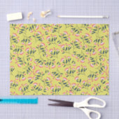  Cheerful Floral Pattern: Pink Flowers  Seidenpapier (Handwerk)