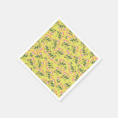  Cheerful Floral Pattern: Pink Flowers  Serviette (Ecke)