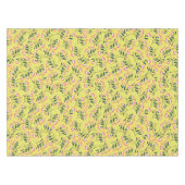  Cheerful Floral Pattern: Pink Flowers  Tischdecke (Vorderseite (Horizontal))