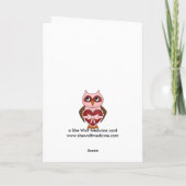 Cheerful Get Well Owl Karte (Rückseite)