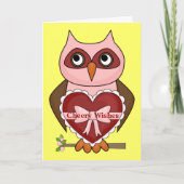 Cheerful Get Well Owl Karte (Vorderseite)