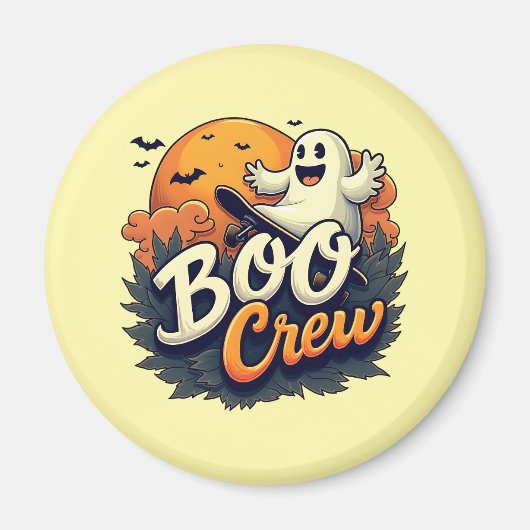 Cheerful Ghost "Boo Crew" Magnet (Vorne)