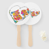 Cheerful Heart by Lydia's Art Sangria Fächer (Vorne und Hinten)