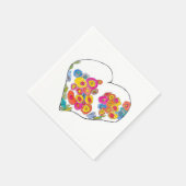 Cheerful Heart by Lydia's Art Sangria Serviette (Ecke)