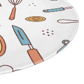 Cheerful Kitchen Doodle Schneidebrett (Ecke)