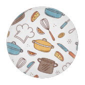 Cheerful Kitchen Doodle Schneidebrett (Vorderseite)