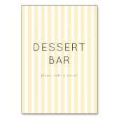 Cheerful Neutral Dessert Bar Sign Tischnummer (Rückseite)