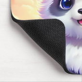 Cheerful Panada, Rainbows, Butterflies and Flowers Mousepad (Ecke)