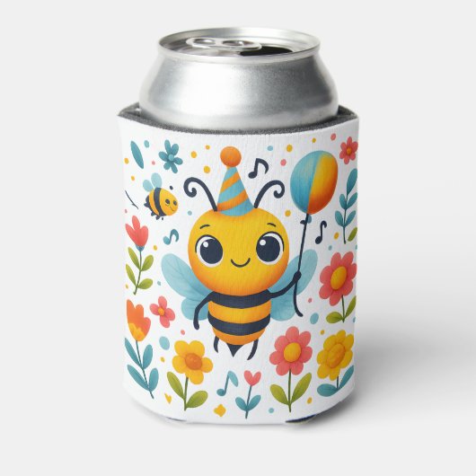 Cheerful Party Bee Can Cooler Dosenkühler (Kanne Rückseite)