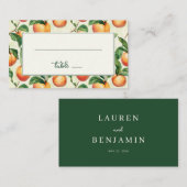 Cheerful Peach Illustration Grid Platzkarte (Vorne/Hinten)