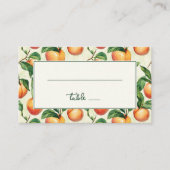Cheerful Peach Illustration Grid Platzkarte (Vorderseite)