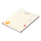 Cheerful Personalized Monogram Notepad Notizblock (Rotiert)