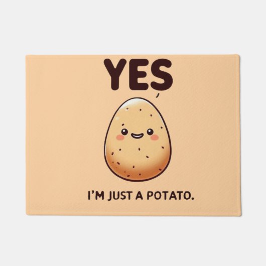 Cheerful Potato Affirmation / Afirmação da Batata  Fußmatte (Vorderseite)