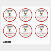 Cheerful quirky reindeer sticker festive lettering (Blatt)